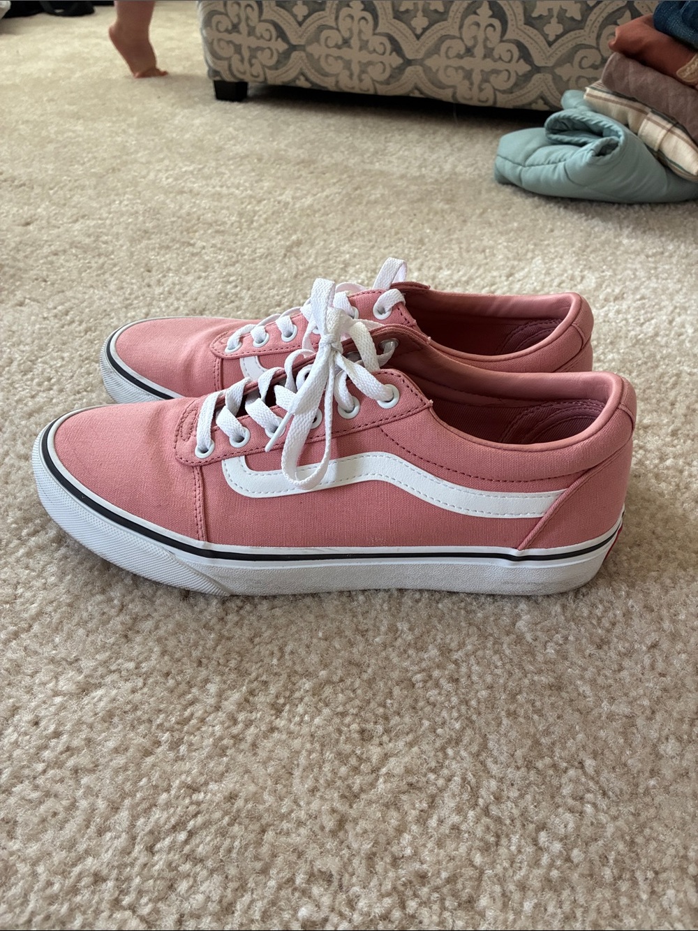 Vans Pink Low-Top Canvas Sneakers